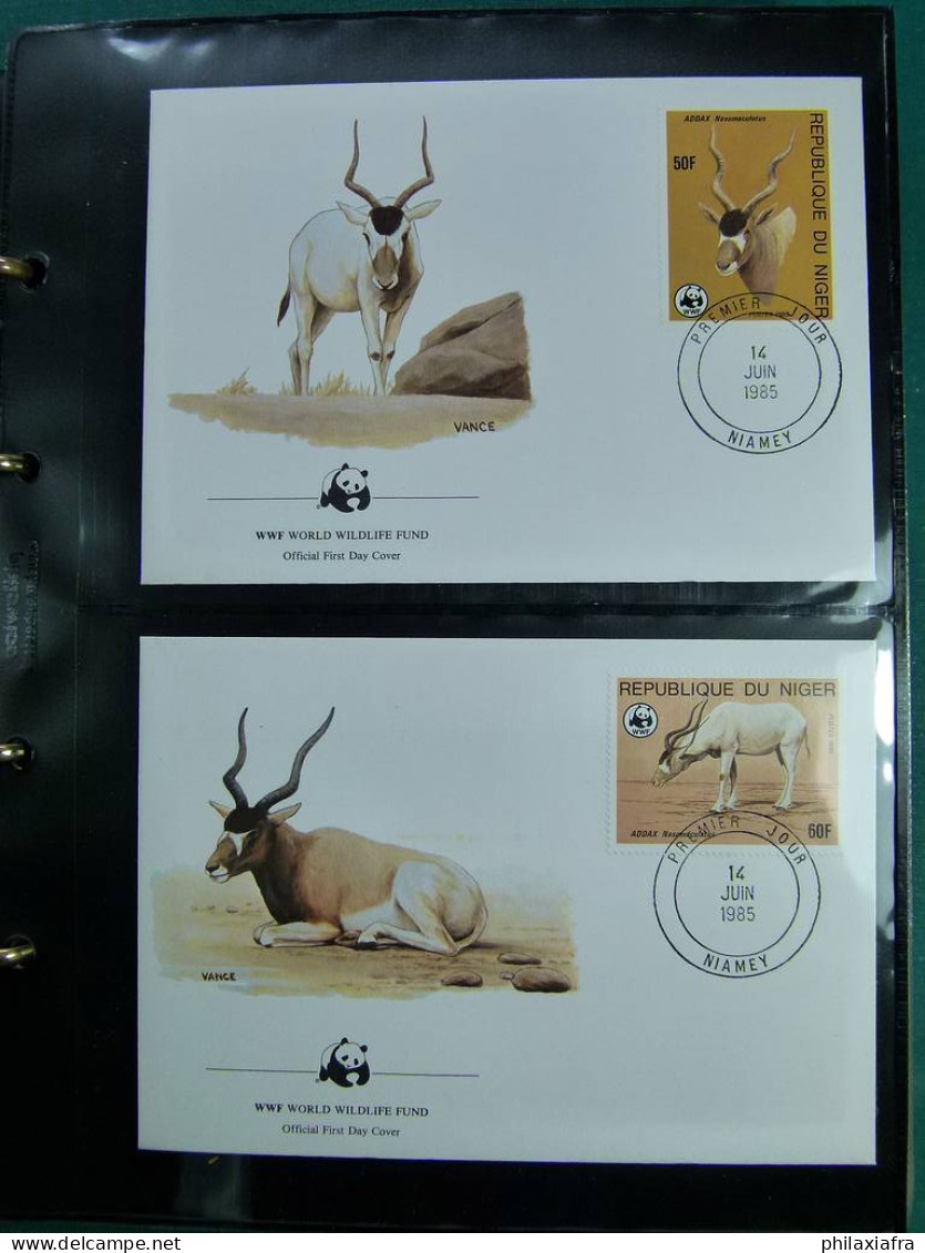 Collection théme WWF neufs** timbres enveloppes Pologne Niger Maurice