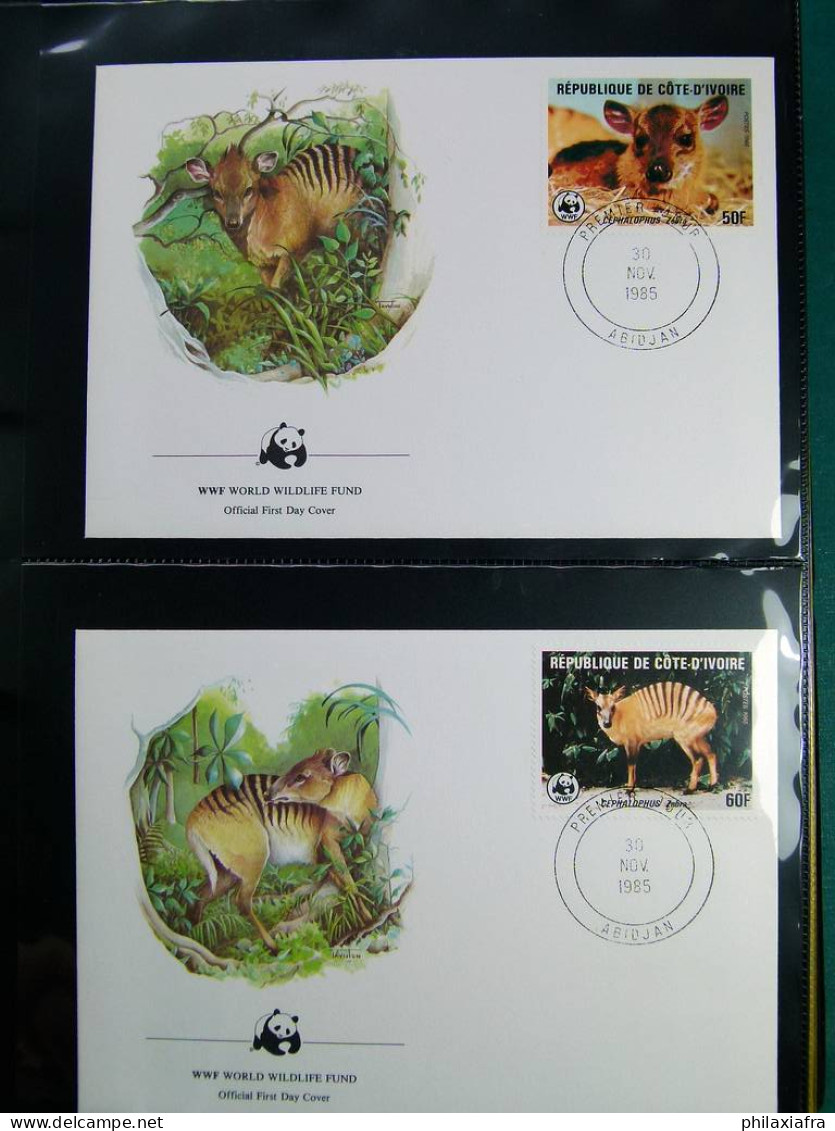 Collection théme WWF neufs** timbres enveloppes Pologne Niger Maurice