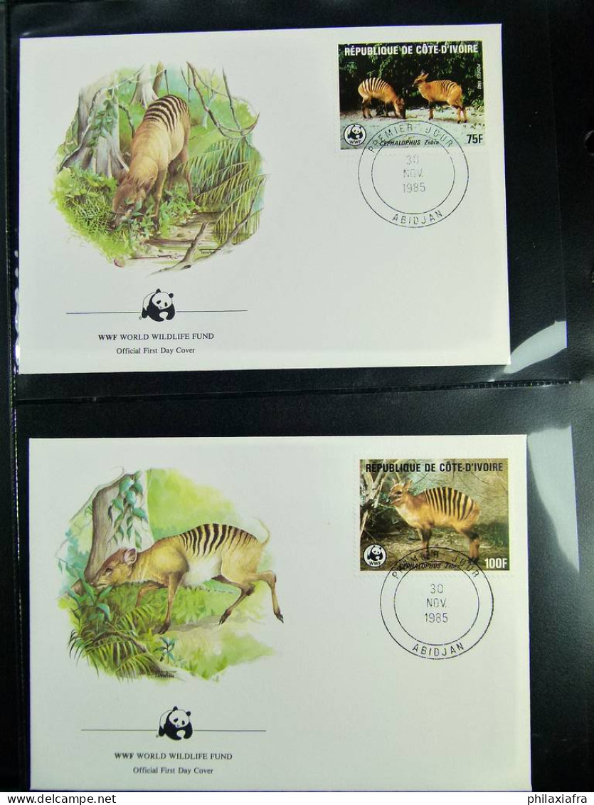 Collection théme WWF neufs** timbres enveloppes Pologne Niger Maurice