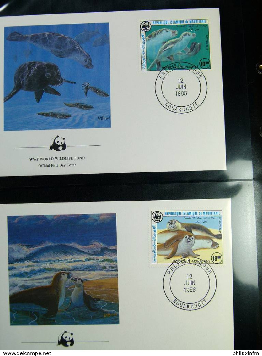 Collection théme WWF neufs** timbres enveloppes Pologne Niger Maurice