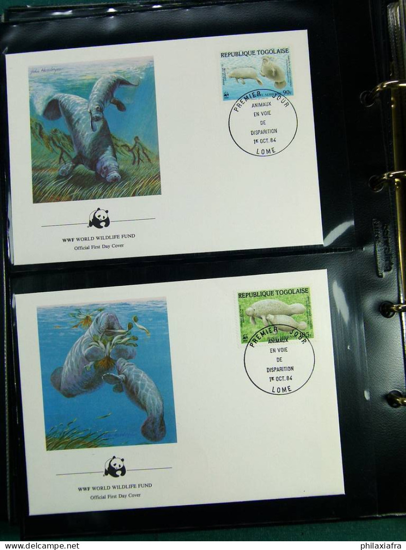 Collection théme WWF timbres neufs ** enveloppes Bhoutan Brésil Chili