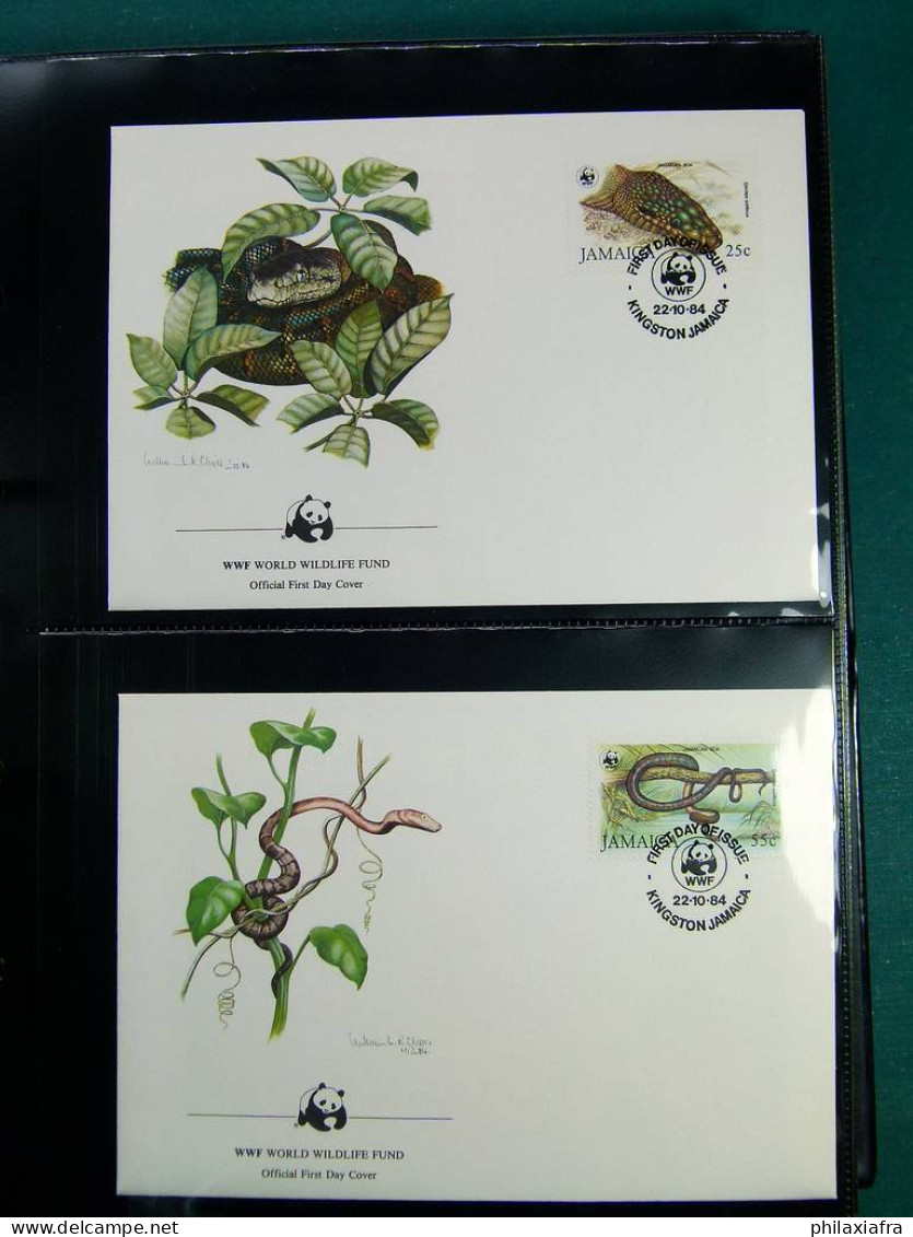 Collection théme WWF timbres neufs ** enveloppes Bhoutan Brésil Chili