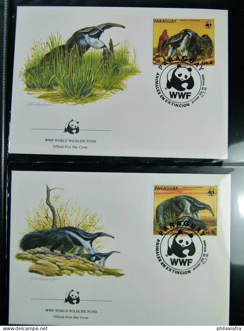 Collection théme WWF timbres neufs ** enveloppes Bhoutan Brésil Chili