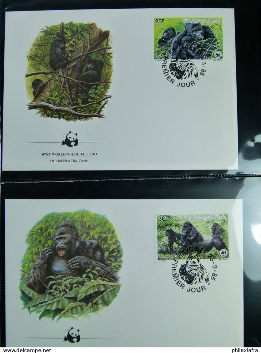 Collection théme WWF timbres neufs ** enveloppes Bhoutan Brésil Chili