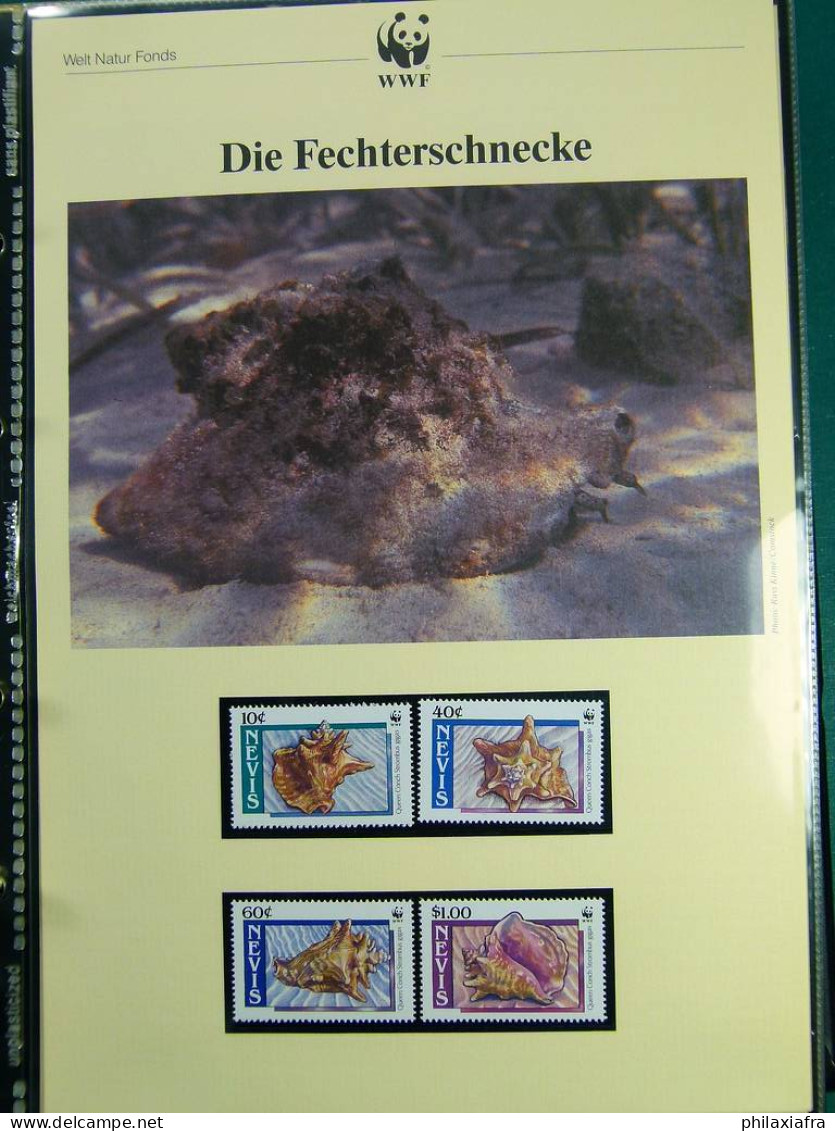 Collection théme WWF neufs** timbres enveloppes Man Cook Pakistan Nevis