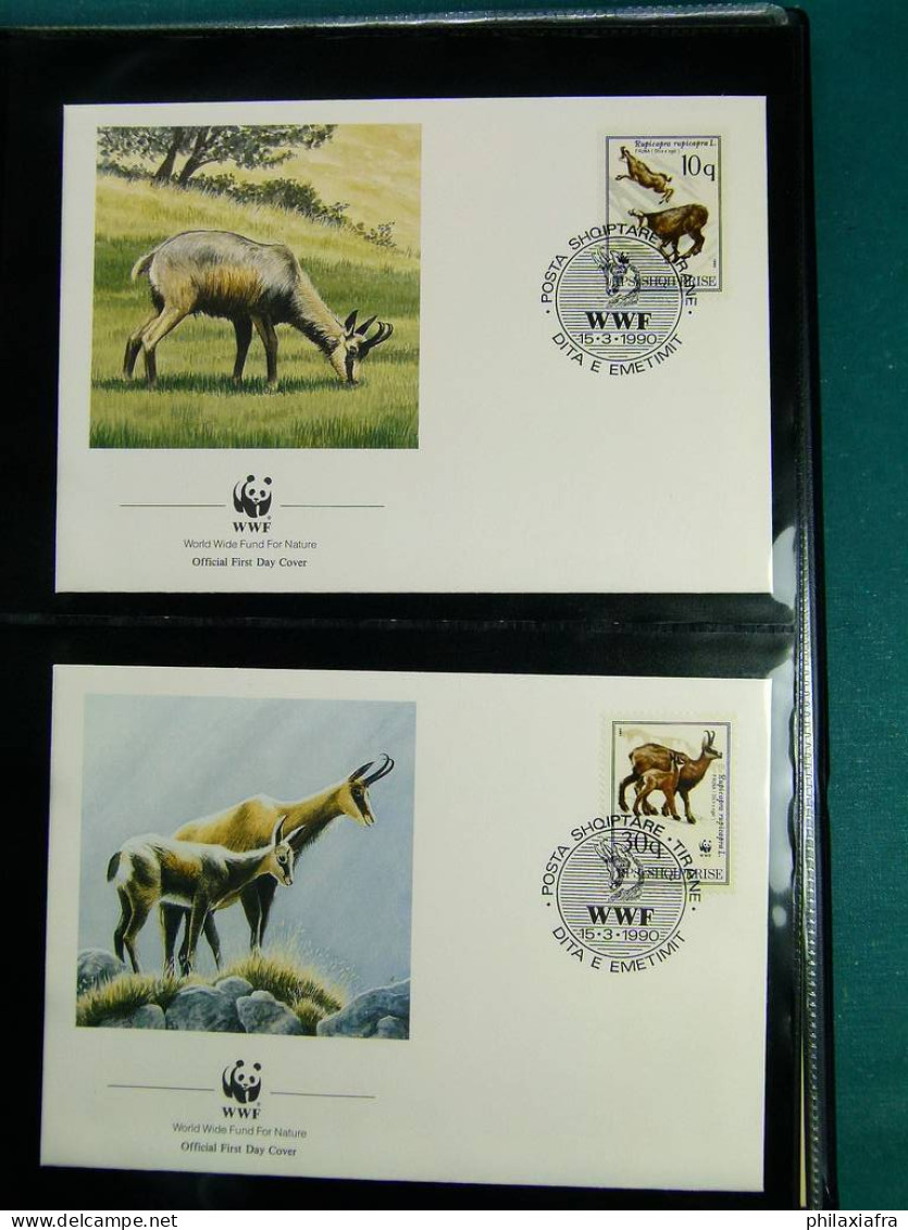 Collection théme WWF neufs** timbres enveloppes Man Cook Pakistan Nevis