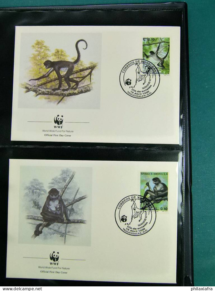 Collection théme WWF neufs** timbres enveloppes Man Cook Pakistan Nevis