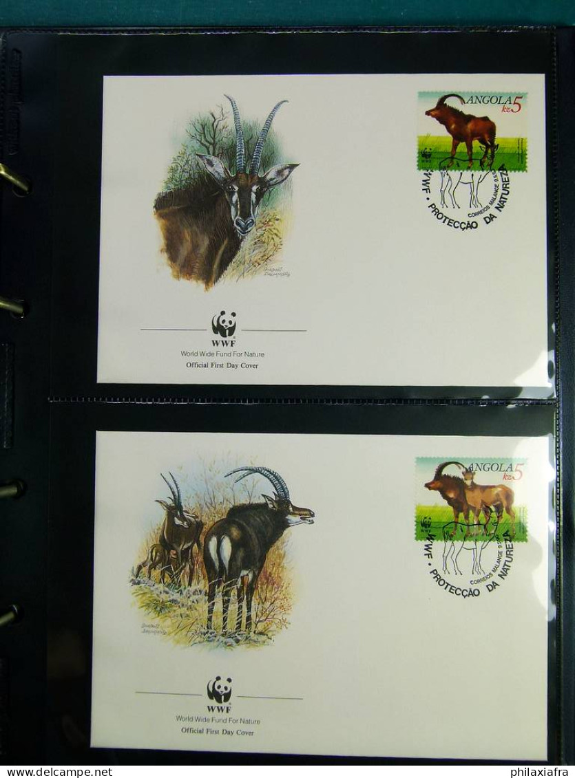 Collection théme WWF neufs** timbres enveloppes Man Cook Pakistan Nevis