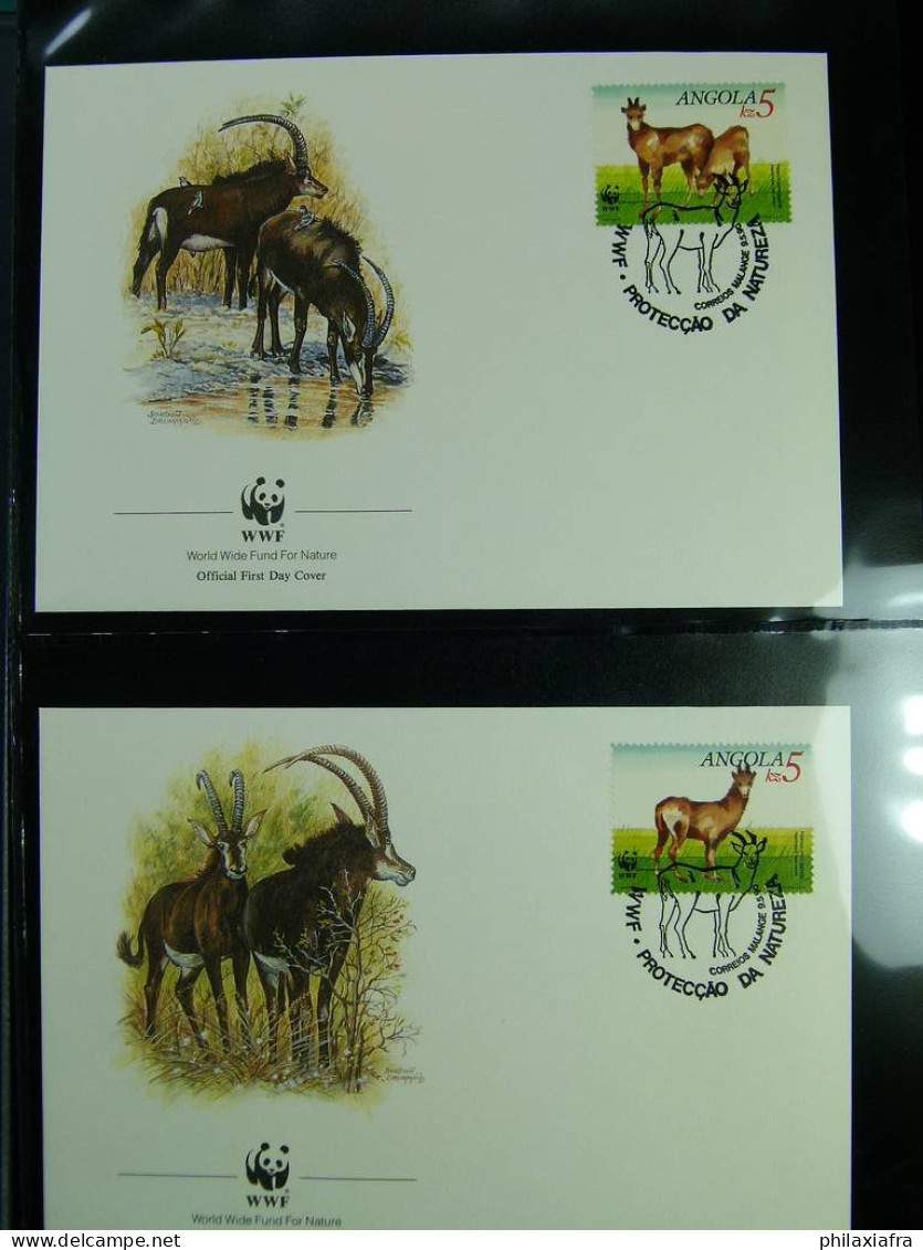 Collection théme WWF neufs** timbres enveloppes Man Cook Pakistan Nevis