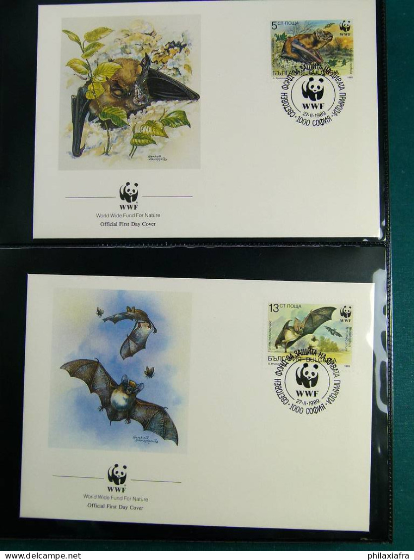 Collection théme WWF neufs** timbres enveloppes Salvador Tanzanie Bénin