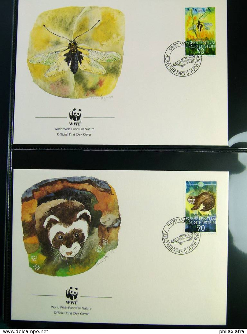 Collection théme WWF neufs** timbres enveloppes Salvador Tanzanie Bénin