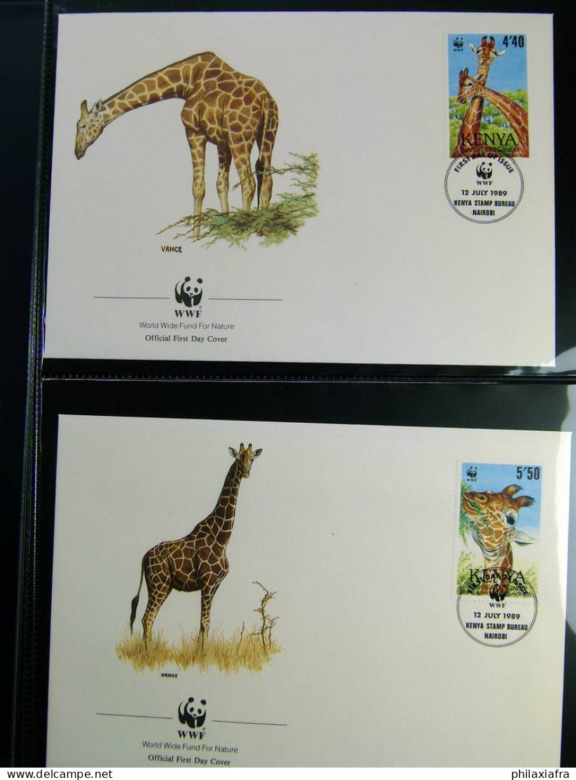 Collection théme WWF neufs** timbres enveloppes Salvador Tanzanie Bénin