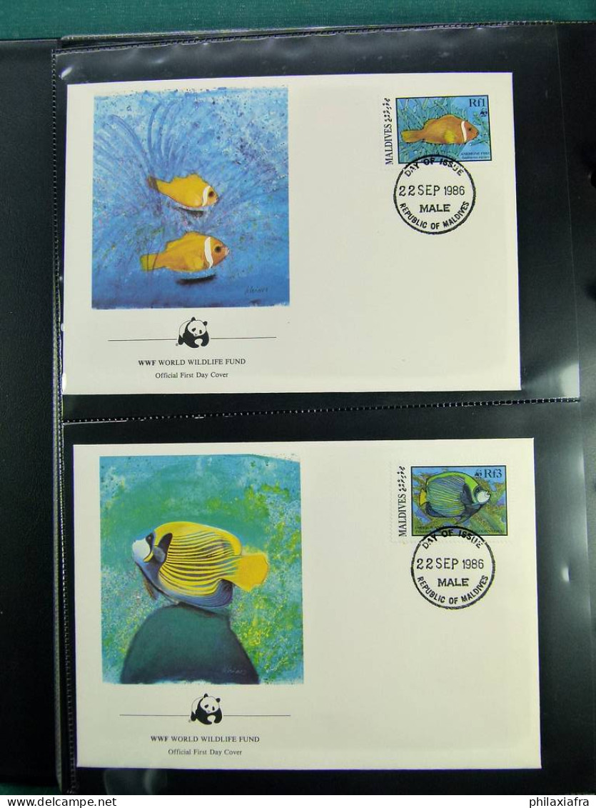 Collection théme WWF neufs** timbres enveloppes Cap Vert Mali Kongo 