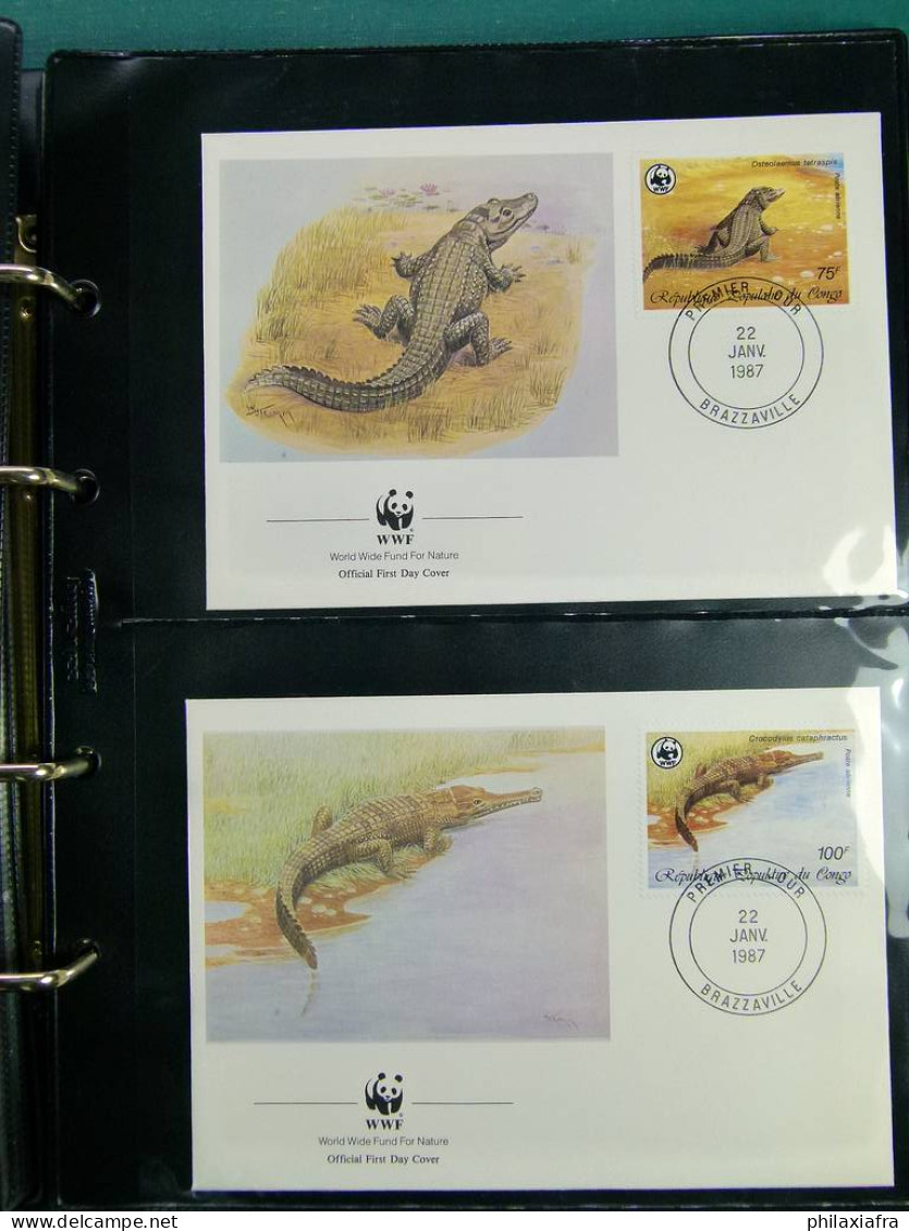 Collection théme WWF neufs** timbres enveloppes Cap Vert Mali Kongo 