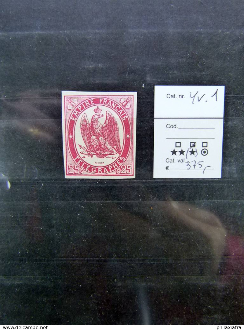 1868, France, Télégraphe. YV. 1 Neuf Sans Gomme Et YV. 3 Neuf* Signés Diena. - Collections
