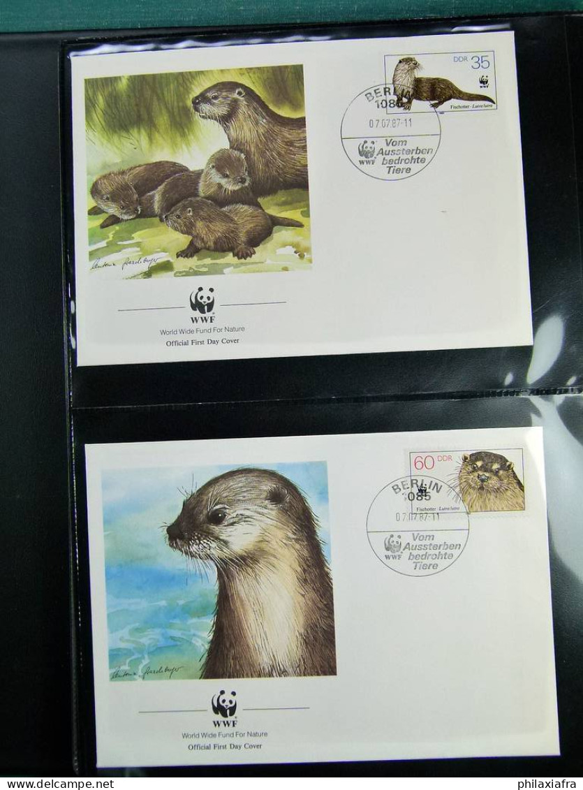 Collection théme WWF neufs** timbres enveloppes Antigua URSS DDR Zambie