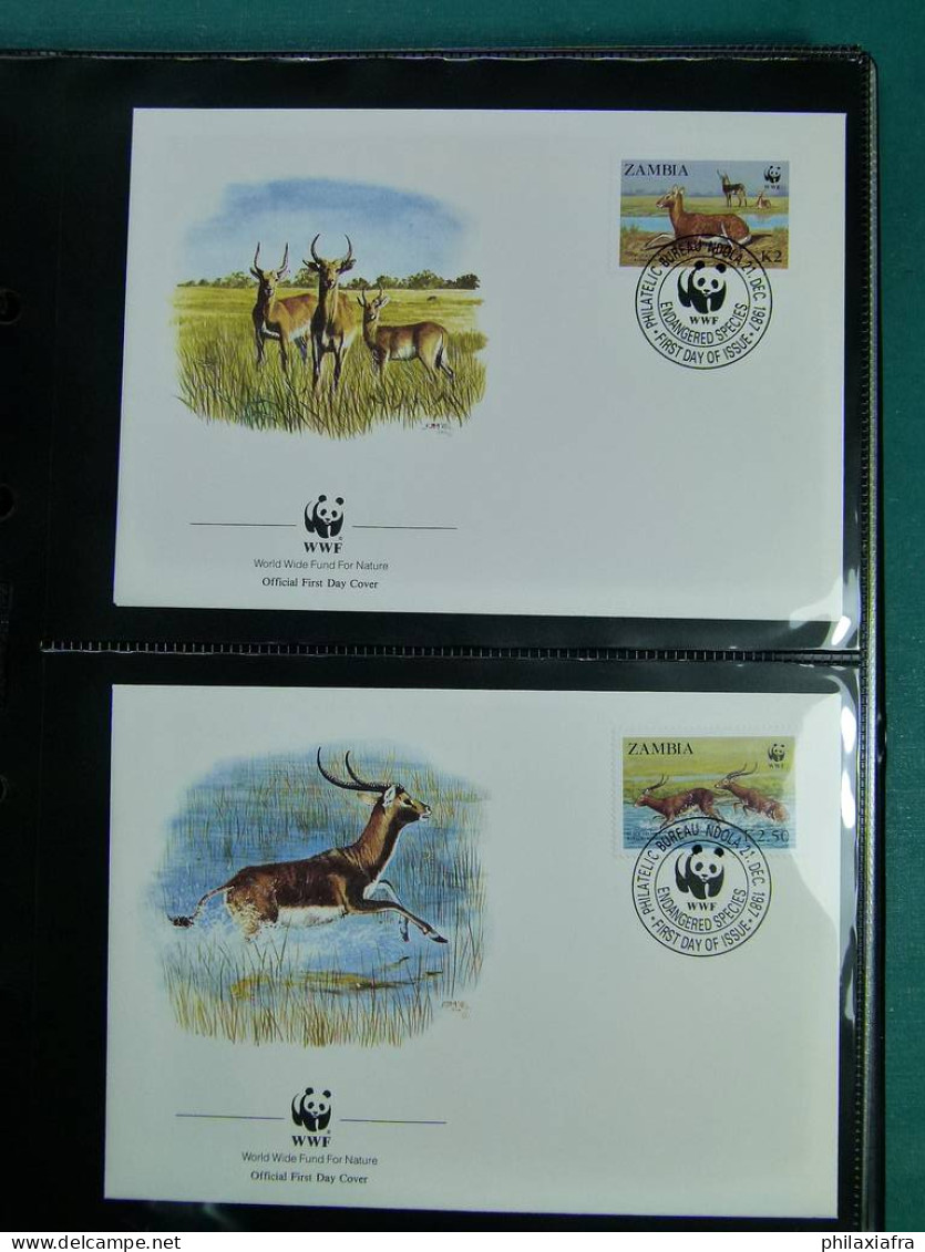 Collection théme WWF neufs** timbres enveloppes Antigua URSS DDR Zambie