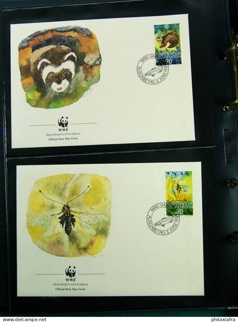 Collection WWF timbres neufs**et enveloppes de Liechtenstein Kenya Tchad