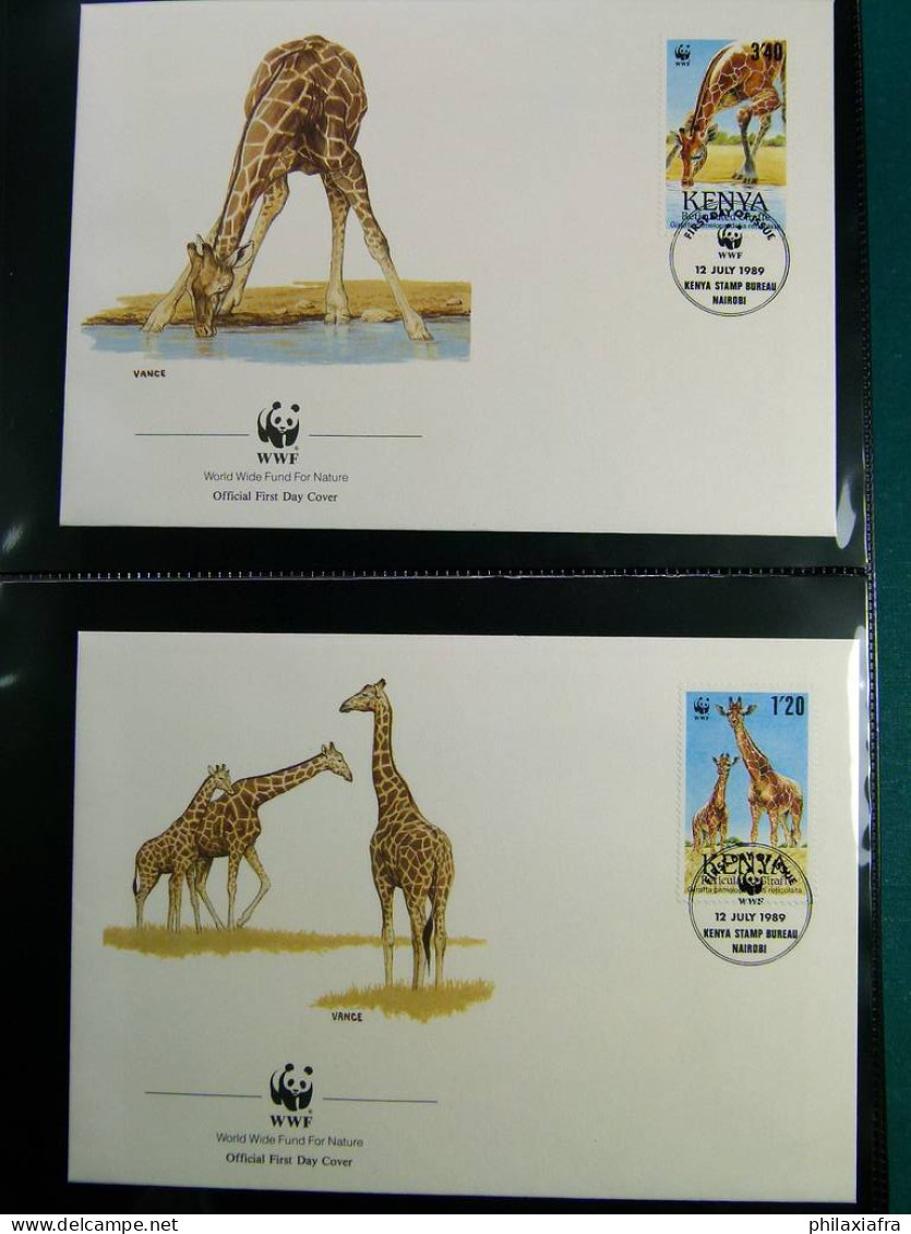 Collection WWF timbres neufs**et enveloppes de Liechtenstein Kenya Tchad