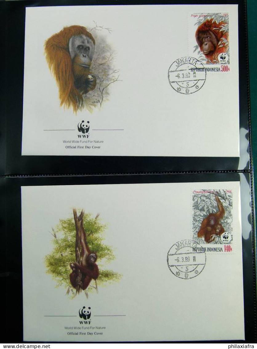 Collection WWF timbres neufs**et enveloppes de Liechtenstein Kenya Tchad