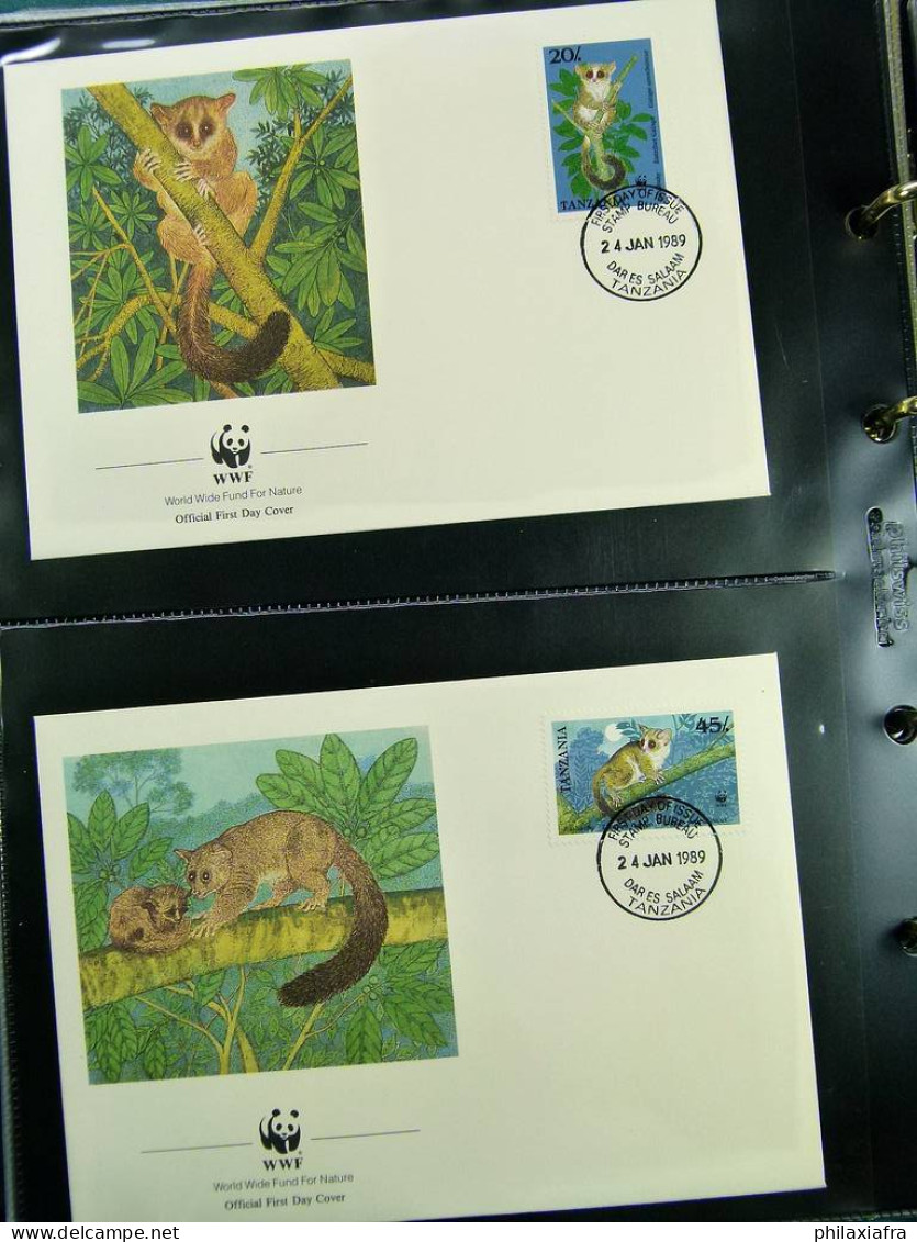 Collection WWF timbres neufs**et enveloppes de Liechtenstein Kenya Tchad