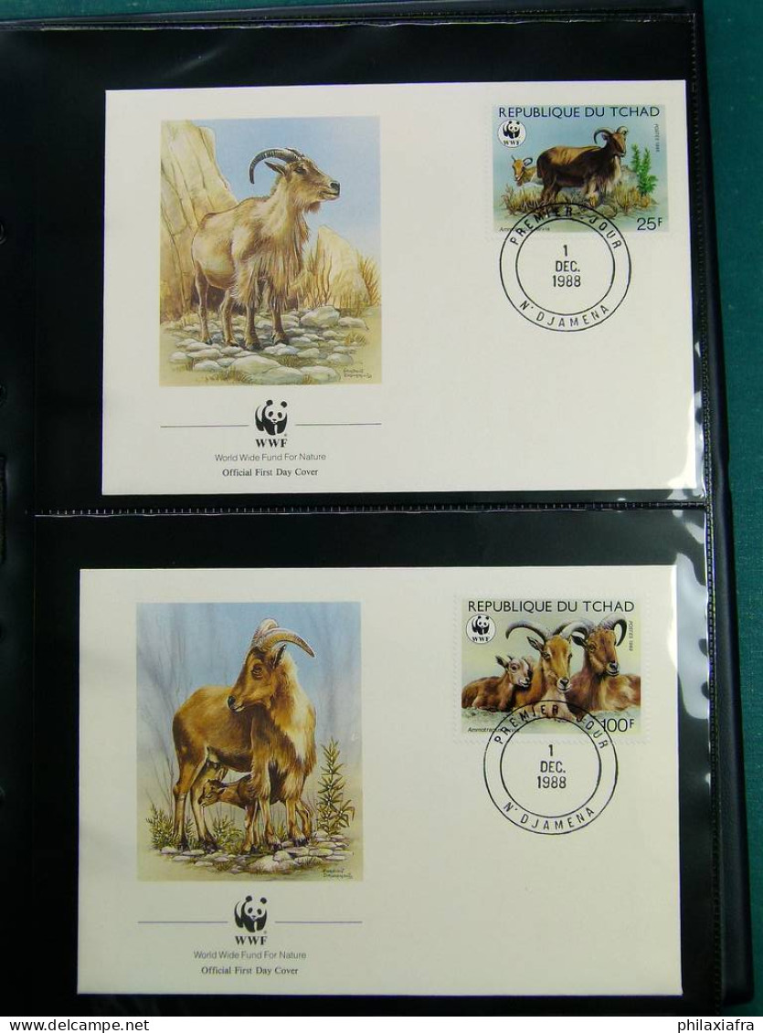 Collection WWF timbres neufs**et enveloppes de Liechtenstein Kenya Tchad