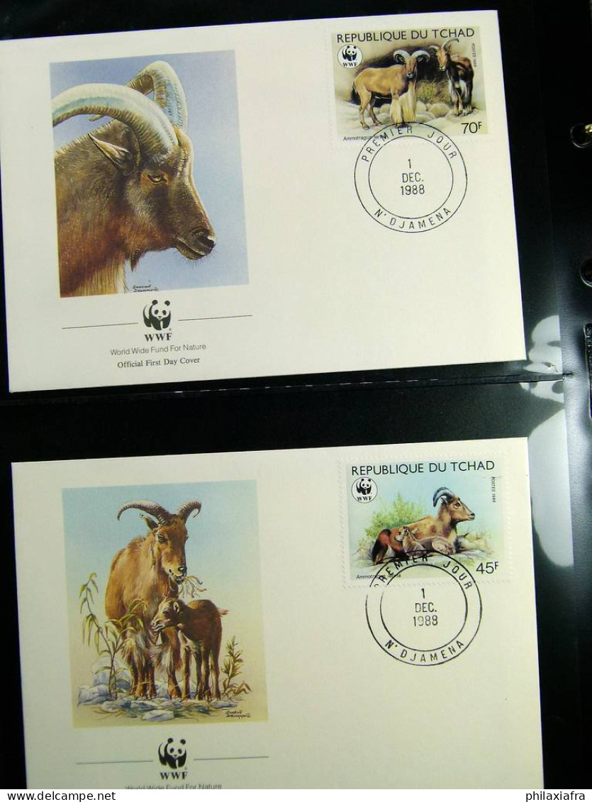 Collection WWF timbres neufs**et enveloppes de Liechtenstein Kenya Tchad