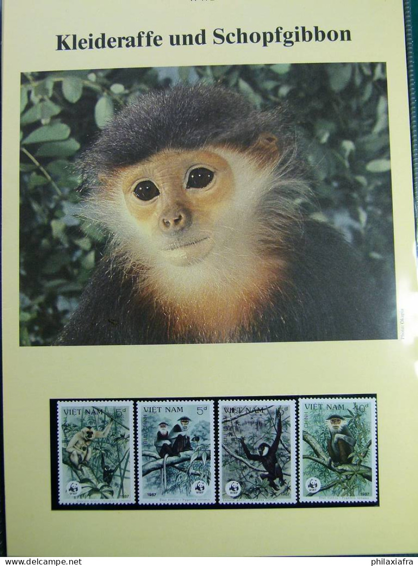 Collection WWF timbres neufs ** enveloppes de Malgache Vietnam Comores