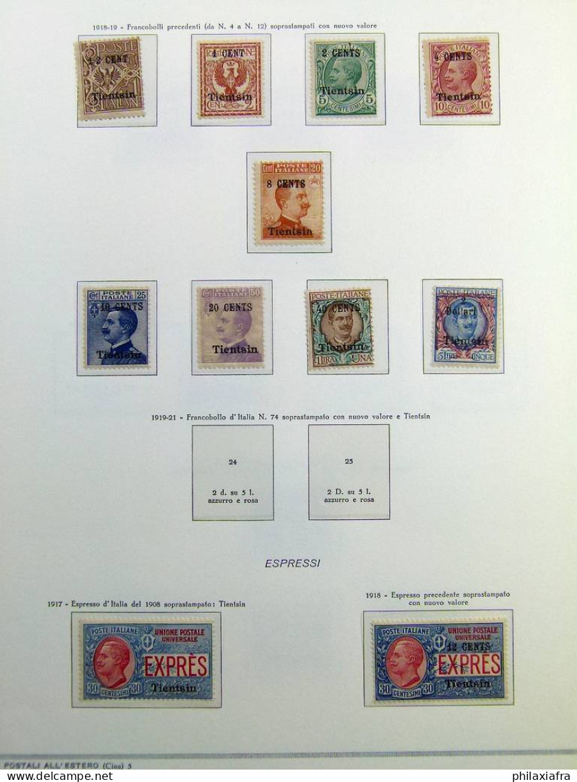 Collection Bureau de Pékin et Tientsin, sur album, timbres, neuf */**. CV