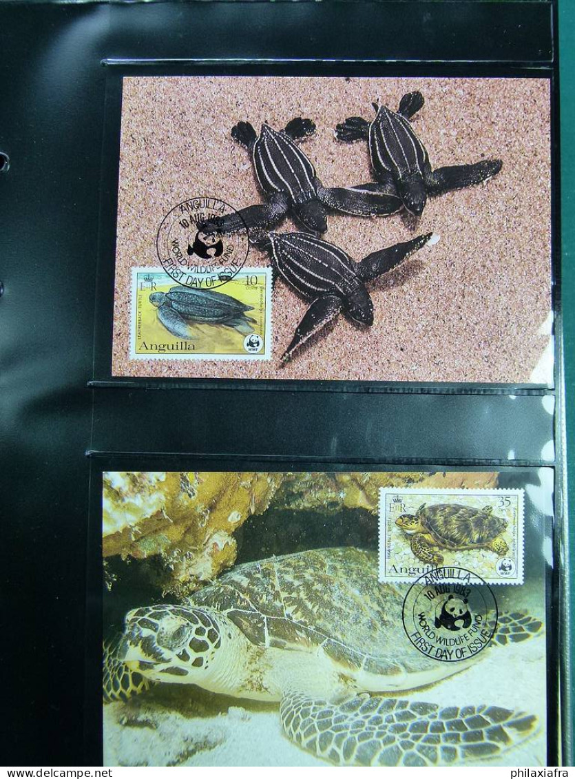 Collection WWF album timbres neufs ** enveloppes Anguilla Palau Hongrie