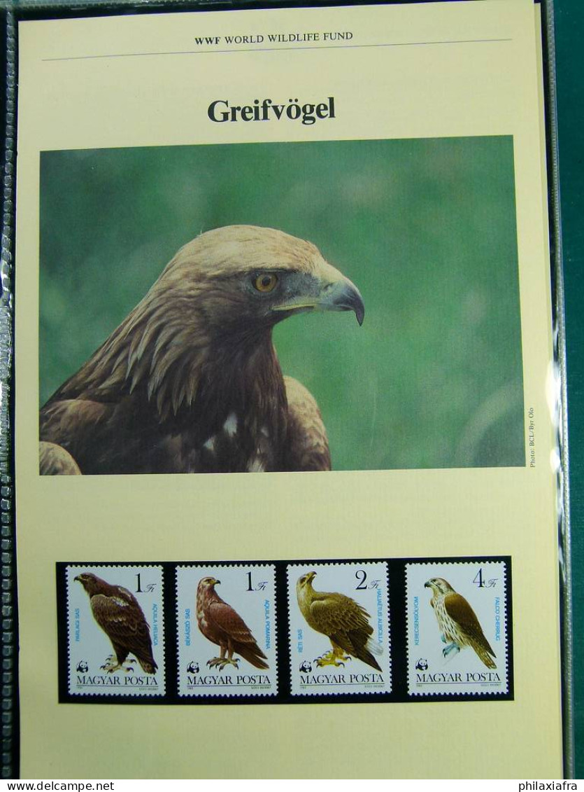 Collection WWF album timbres neufs ** enveloppes Anguilla Palau Hongrie