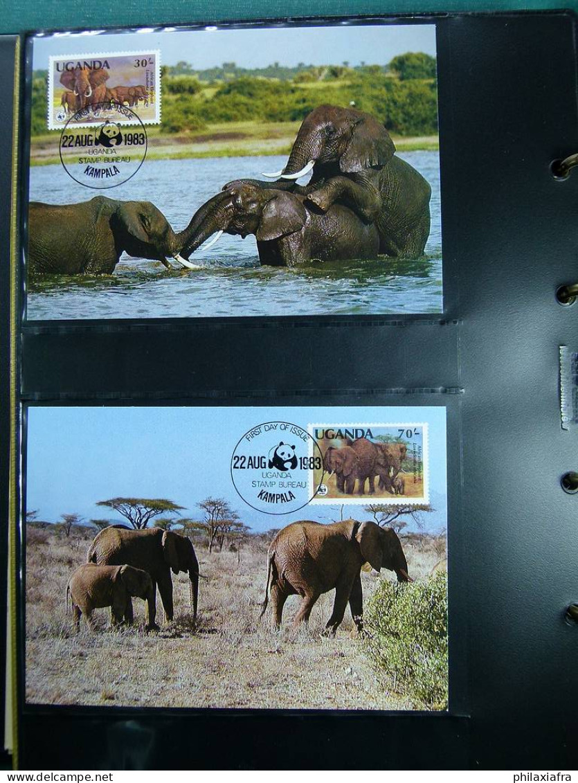 Collection WWF album timbres neufs ** enveloppes Anguilla Palau Hongrie