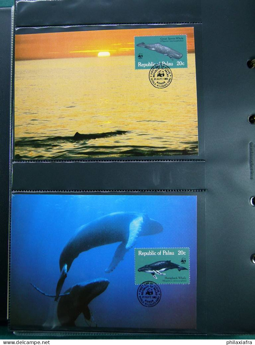 Collection WWF album timbres neufs ** enveloppes Anguilla Palau Hongrie