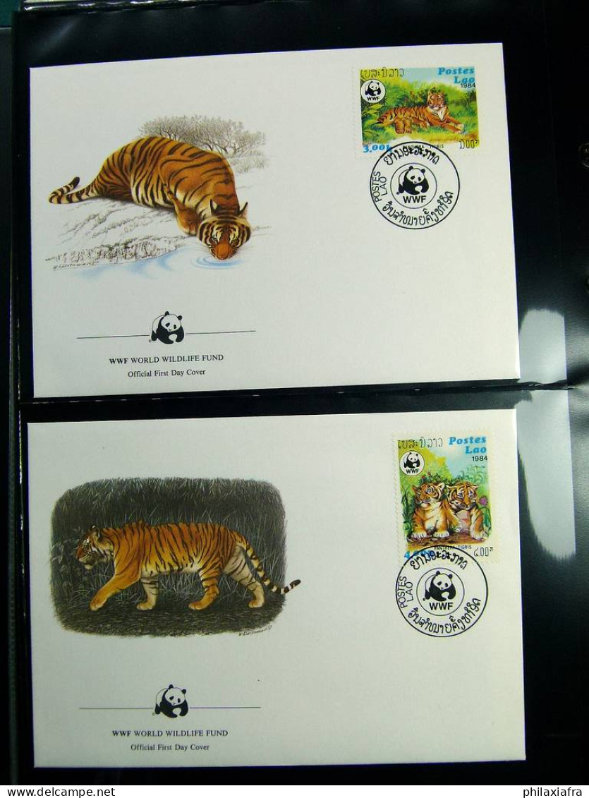 Collection WWF album timbres neufs ** enveloppes Anguilla Palau Hongrie