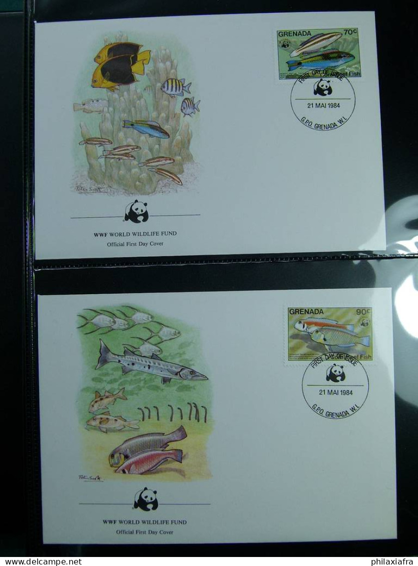 Collection WWF album timbres neufs ** enveloppes Anguilla Palau Hongrie