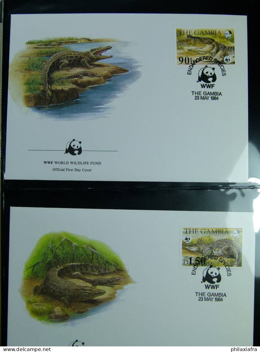 Collection WWF album timbres neufs ** enveloppes Anguilla Palau Hongrie