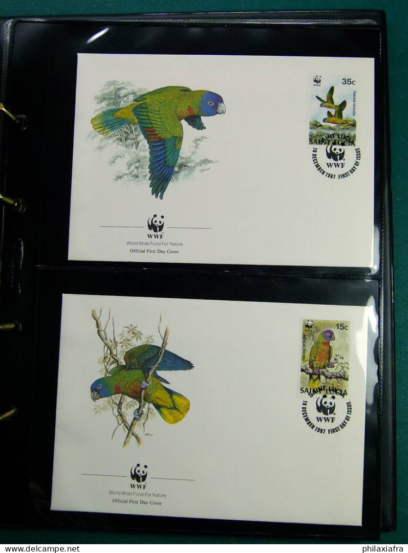 Collection WWF album, timbres neufs ** enveloppes Algérie Botswana Fidji