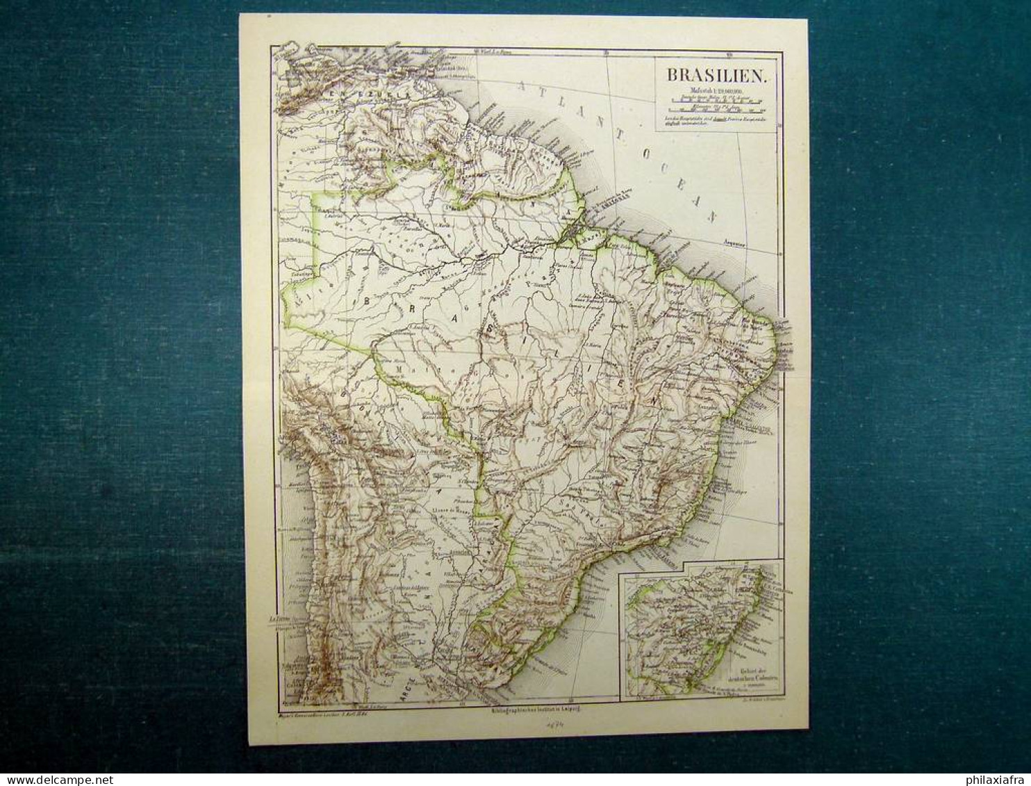 Carte Du Brésil De 1874. - Collezioni & Lotti