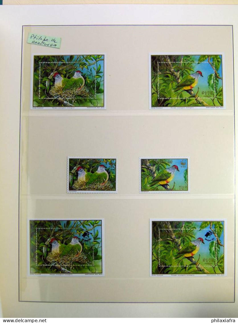 Collection théme Oiseaux album, timbres neufs et oblitérés. Lot Histoire Postale