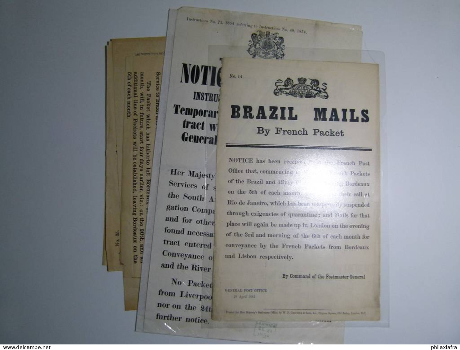 Lot Brésil, Avec 5 Avis De Poste, De 1854 à 1885 - Lots & Serien