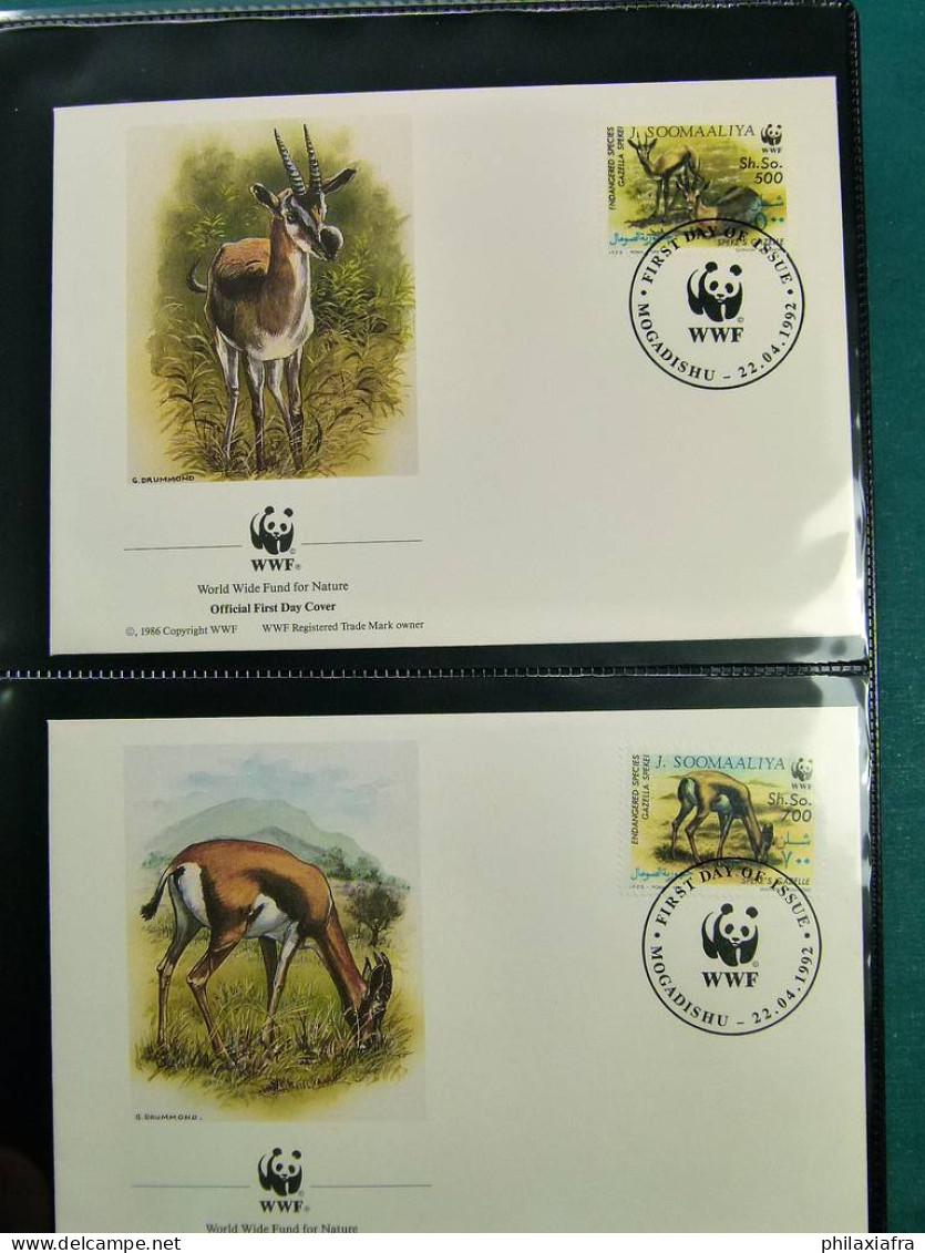 Collection WWF, album, timbres neufs ** enveloppe Somalien Galapagos