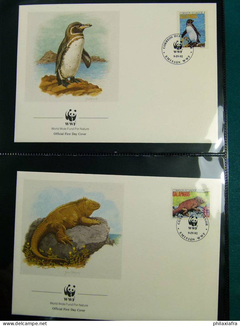 Collection WWF, album, timbres neufs ** enveloppe Somalien Galapagos