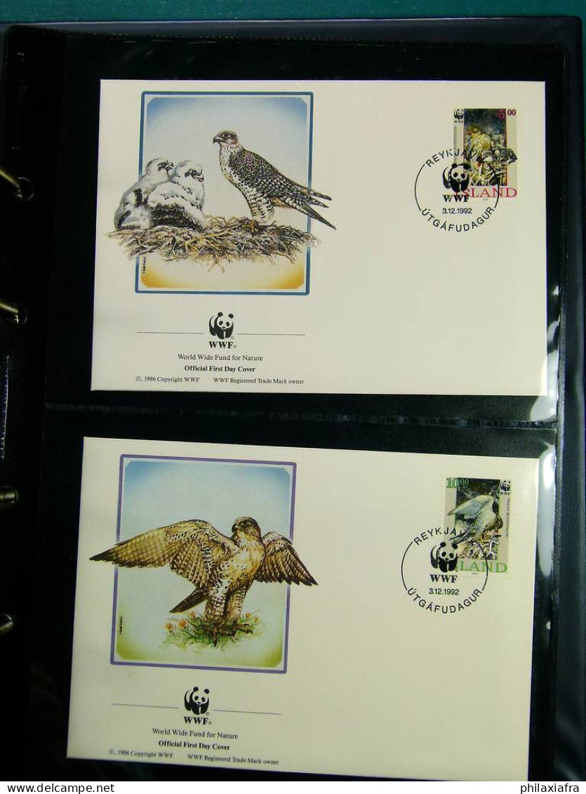 Collection WWF, album, timbres neufs ** enveloppe Somalien Galapagos