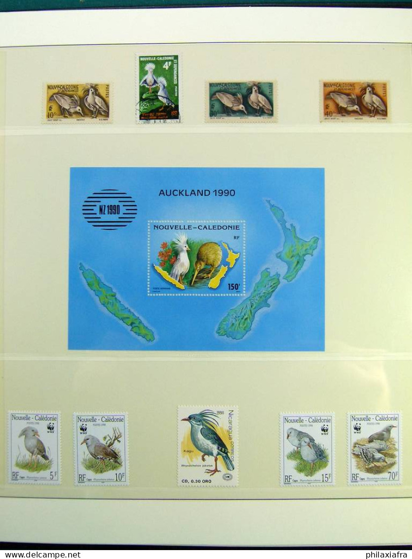 Collection théme Oiseaux, album, timbres, neufs et oblitérés Colonies françaises