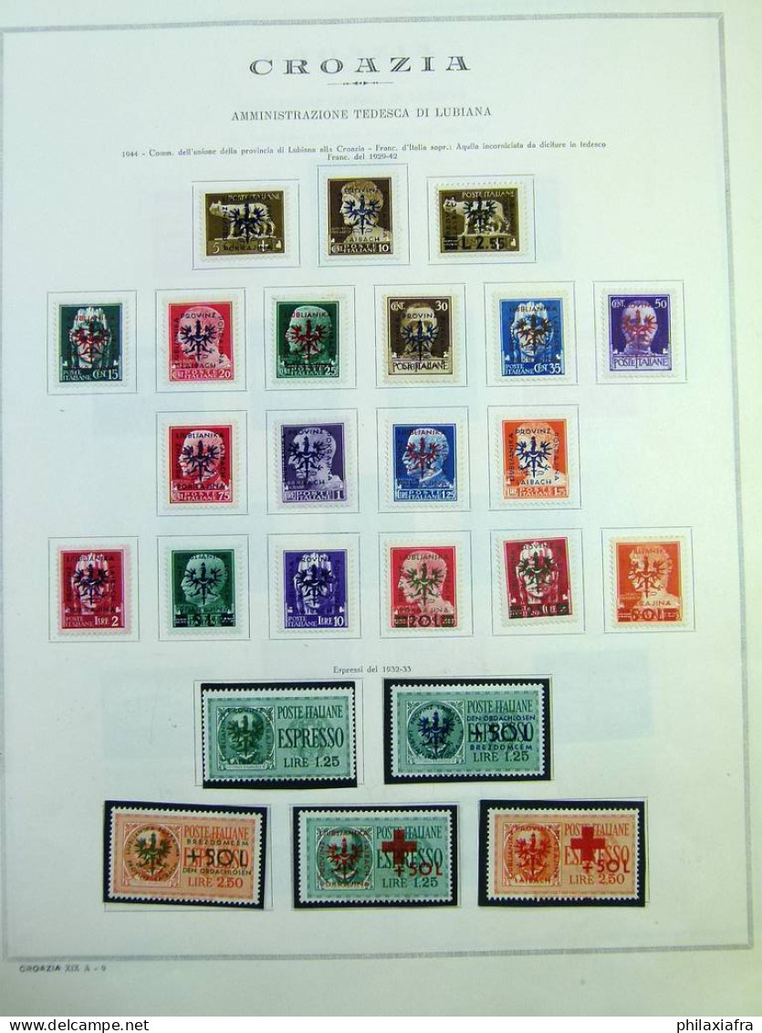 Lot Italie1941-46, Occupation Yougoslave, Slovène, Ljubljana timbres neufs* CV