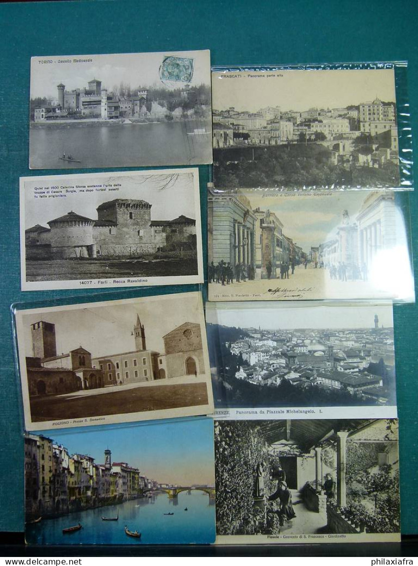 Lot Italie 60 Cartes Postales, Voyagé Et Pas Du Début 900, De Turin Et Varèse - Collections