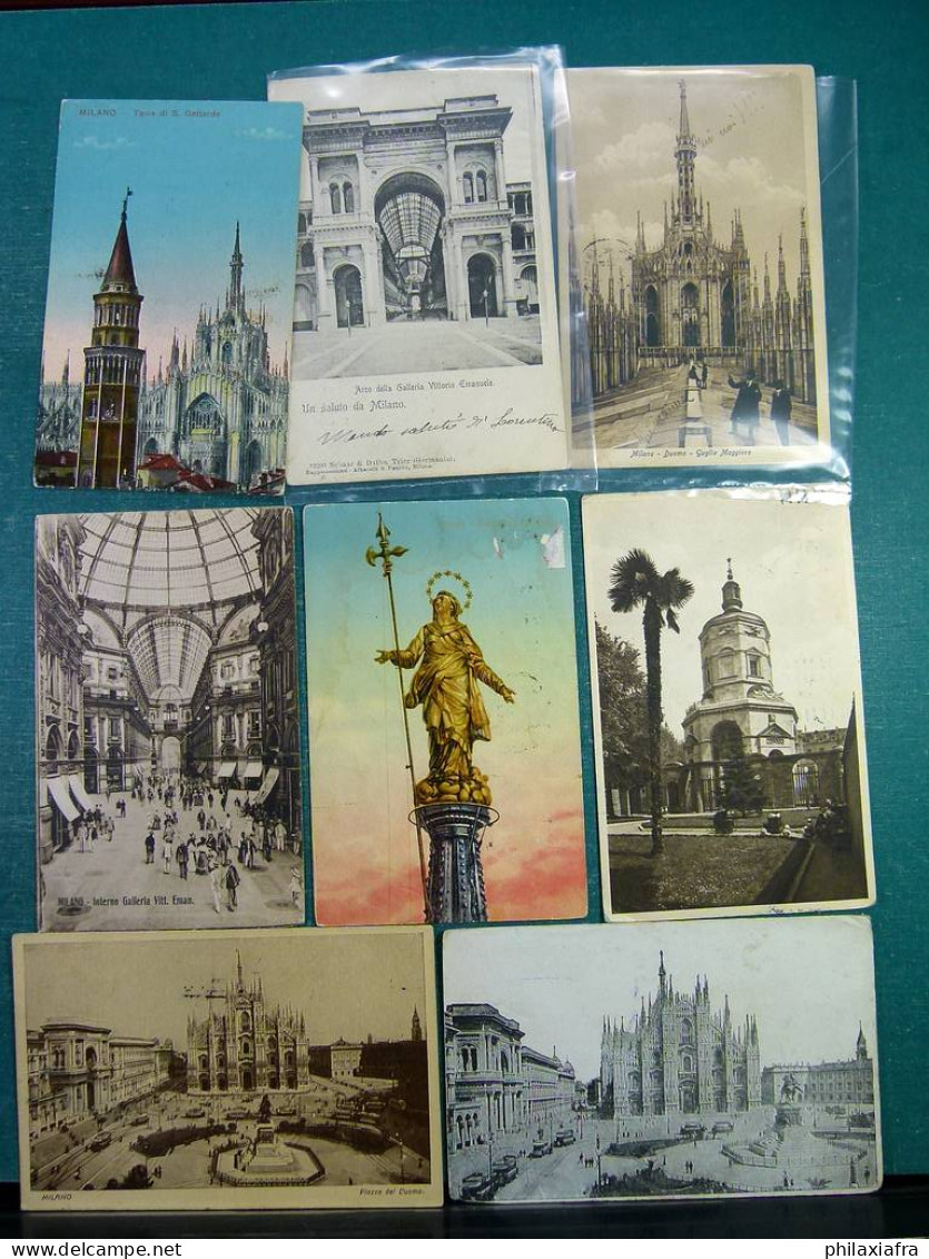 Lot Italie 70 Cartes Postales De Milan, Voyagé Et Non, Du Début 1900. - 5 - 99 Cartes