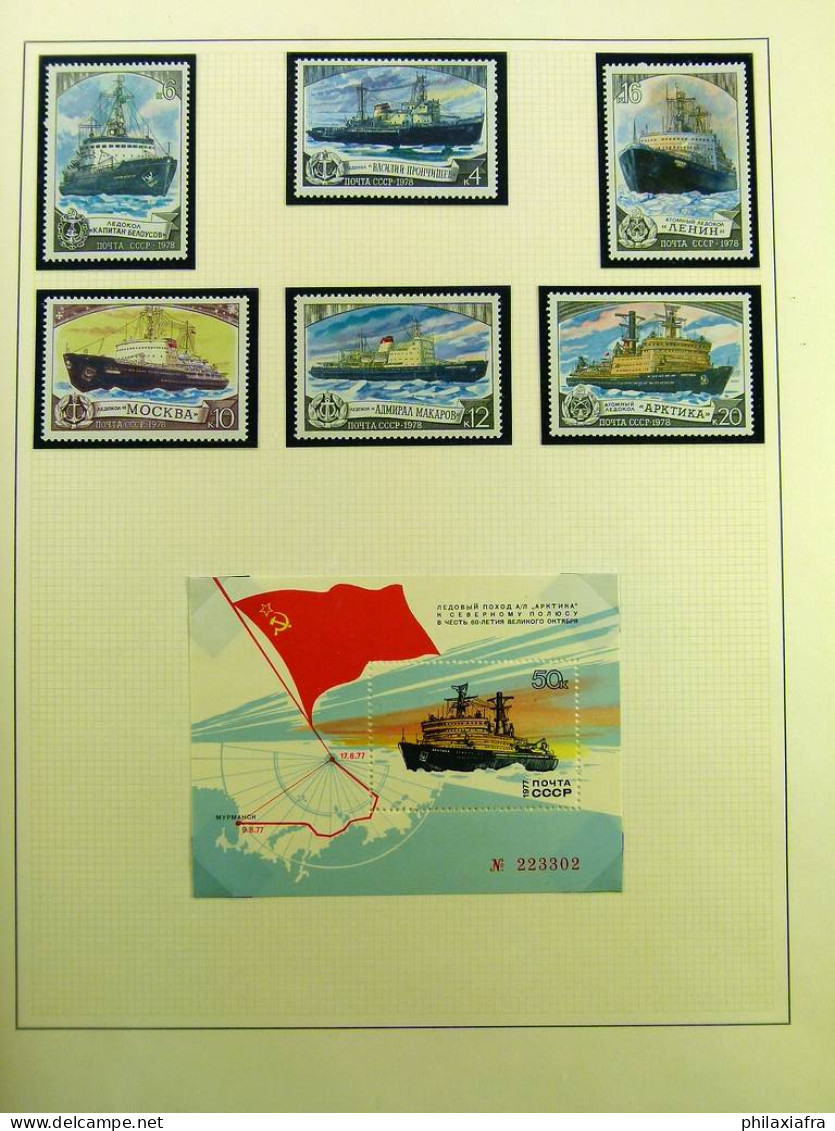 Collection thème navires album timbres neufs*/** oblitéré de l'Union soviétique