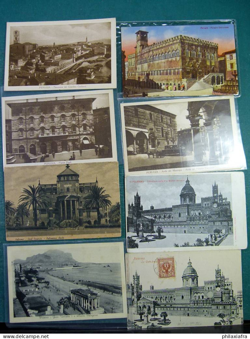 Lot Italie 100 Cartes Postales, Voyagé  Et Pas, Du Début Des Années 900. - Collections