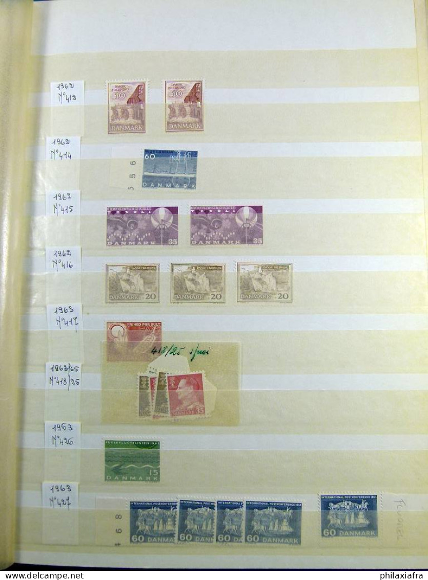 Collection Danemark, de 1990 à 1990, sur album, avec timbres neufs et oblitéré